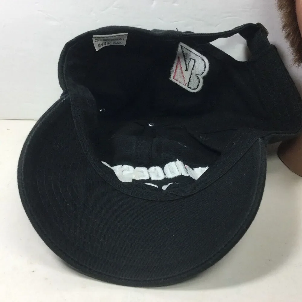 Bridgestone‎ Golf Hat Black SpellOut Strap back Baseball Cap Boom It